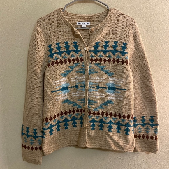 Vintage Pendleton Woven Sweater - Picture 1 of 4